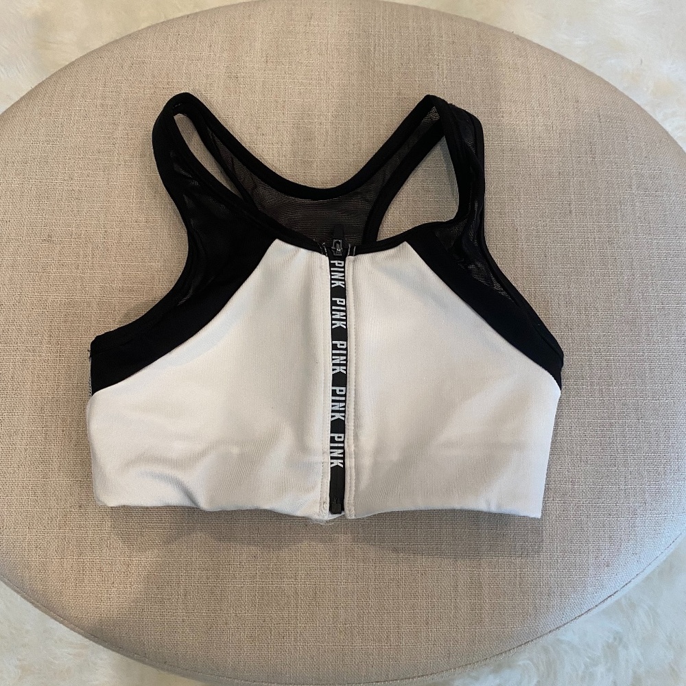🌼Pink Victoria Secret Ultimate Zip Up Sports Bra